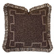 Broward Border Decorative Pillow in Cocoa