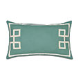 Resort Aqua Fret Accent Pillow