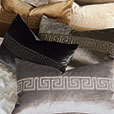 Antiquity Greek Key Decorative Pillow in Ebony