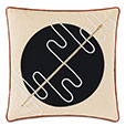 Belleair Zipper Decorative Pillow in Black