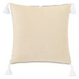 Palmetto Handpainted Decorative Pillow in Indigo