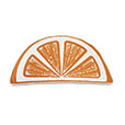 Palencia Handpainted Citrus Decorative Pillow in Orange