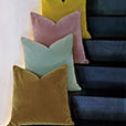 Capra Faux Mohair Decorative Pillow in Mist