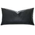 Nevin Vegan Leather Decorative Pillow in Ink