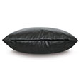 Nevin Vegan Leather Decorative Pillow in Ink