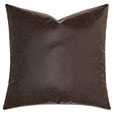 Nevin Vegan Leather Decorative Pillow in Bark