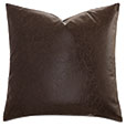 Nevin Vegan Leather Decorative Pillow in Bark
