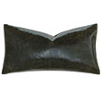 Muse Vegan Leather Decorative Pillow in Emerald