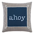 Bay Blockprinted Decorative Pillow in Ahoy