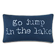Bay Blockprinted Decorative Pillow in Lake