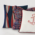 Harbor Knots Decorative Pillow in Red