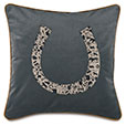 Arcaro Blockprinted Decorative Pillow in Horseshoe