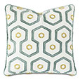 Twin Palms Embroidered Decorative Pillow