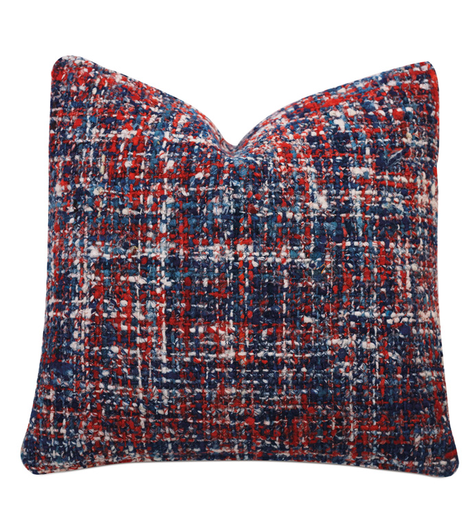 Newport Textured Accent Pillow - ACCENT PILLOW,THROW PILLOW,ACCENT PILLOW,BARCLAY BUTERA BY EASTERN ACCENTS,MULTICOLORED,TEXTURE,TEXTURED,CHECKERED,KNIFE EDGE FINISHING,