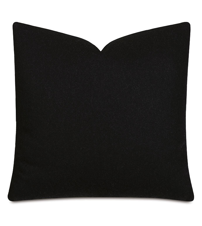 Vincent Textured Decorative Pillow In Carbon - ITALIAN FABRIC,