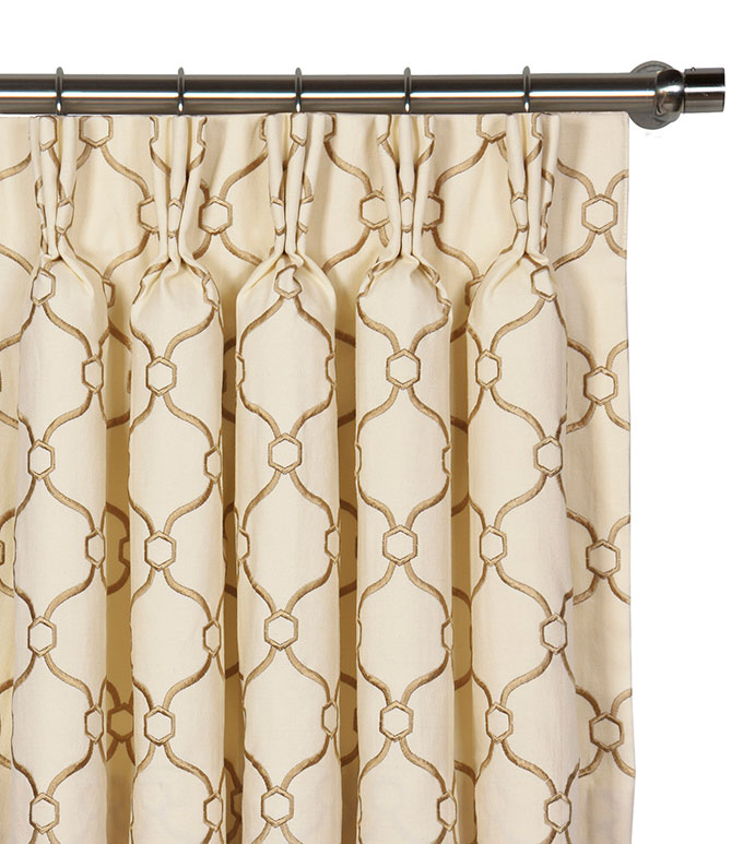 Theodore Biscuit Curtain Panel - ,
