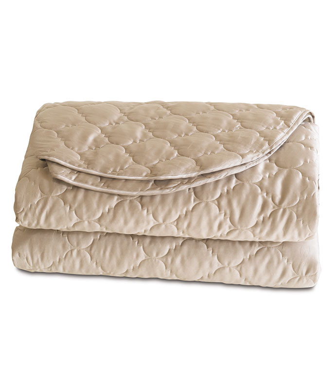 Viola Quilted Coverlet in Sable - ,COTTON SATEEN COVERLET,QUILTED COVERLET,QUILTED COTTON COVERLET,SATEEN BEDDING,QUILTED BEDDING,IVORY COVERLET,WASHABLE COVERLET,WASHABLE QUILTED COVERLET,