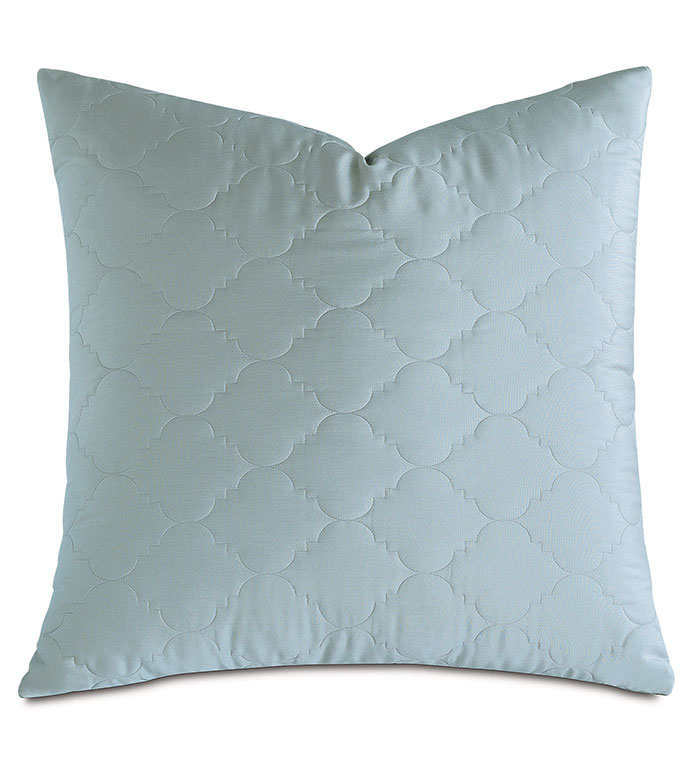 Viola Quilted Euro Sham in Sea - ,QUILTED EURO SHAM,COTTON SATEEN EURO SHAM,COTTON QUILTED EURO SHAM,WASHABLE SATEEN EURO SHAM,WASHABLE EURO SHAM,WASHABLE CREAM EURO SHAM,WASHABLE QUILTED BEDDING,