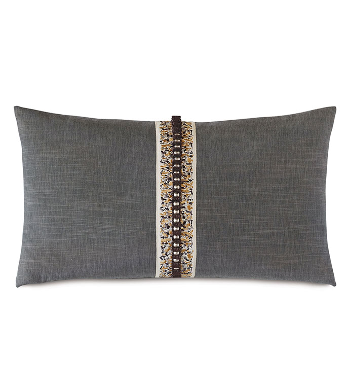 Indochine Pleated Trim Decorative Pillow