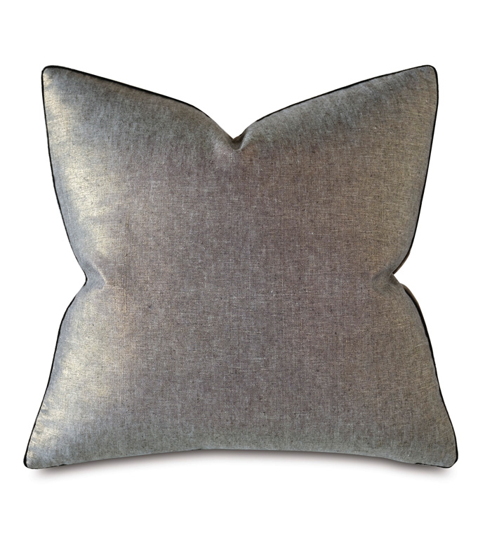 Leonis Linen Decorative Pillow - THOM FILICIA,THROW PILLOW,ACCENT PILLOW,DECORATIVE PILLOW,METALLIC,LINEN,100% LINEN,PILLOW,SLEEK,