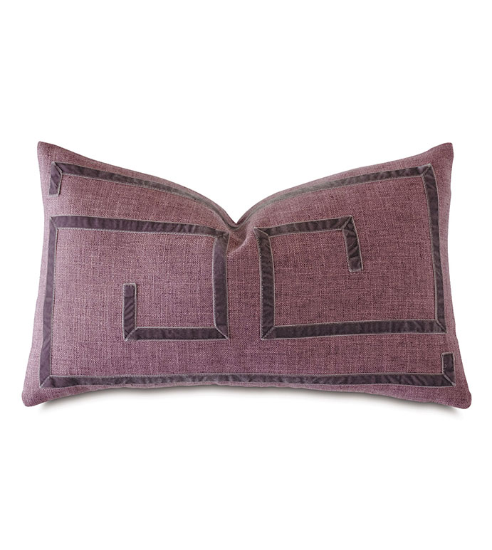 Sherlock Ribbon Decorative Pillow in Purple