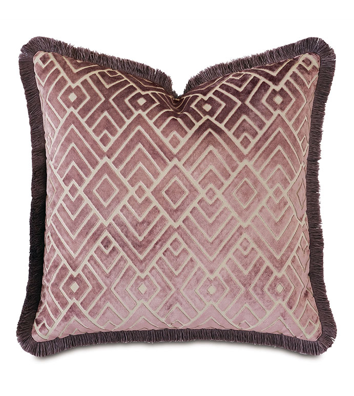 Watson Diamond Decorative Pillow in Plum