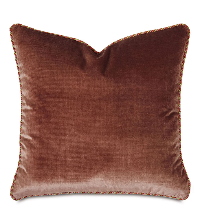 Velda Velvet Decorative Pillow in Rose