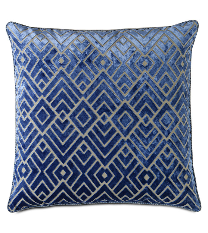 Watson Diamond Decorative Pillow in Cobalt