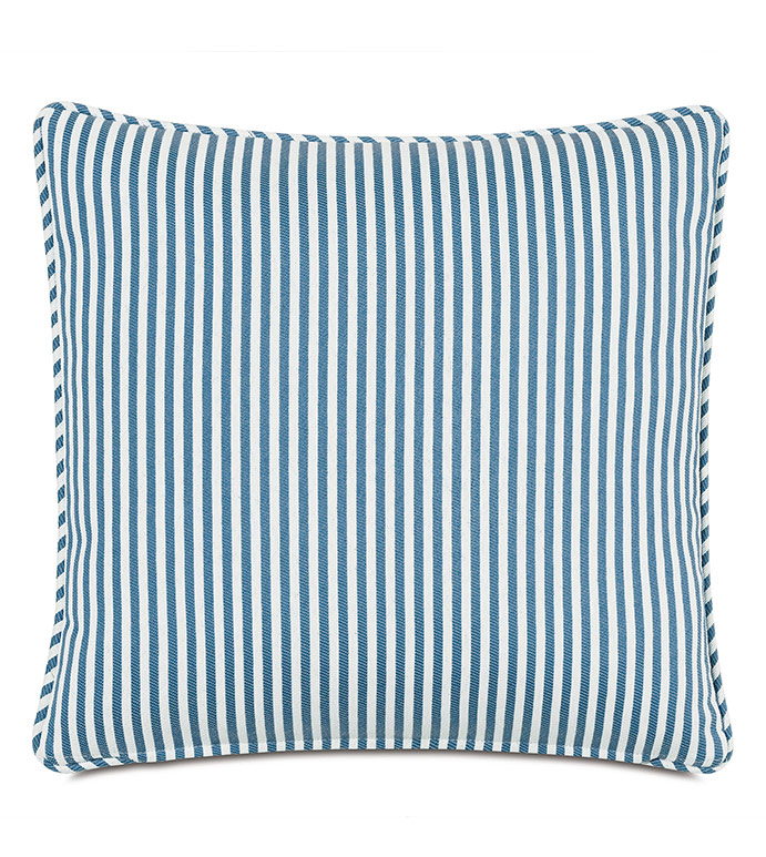 Ahoy Lasercut Decorative Pillow in Blue