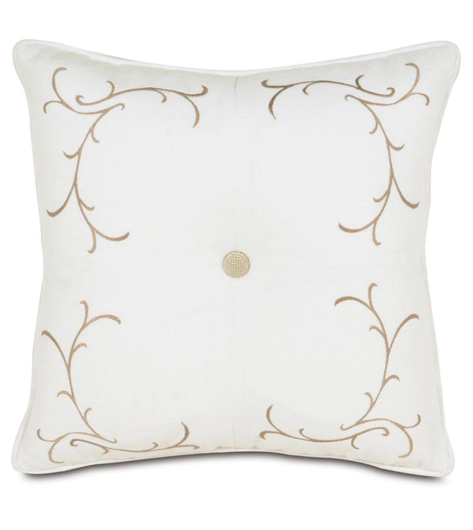Breeze White Tufted Embroidered