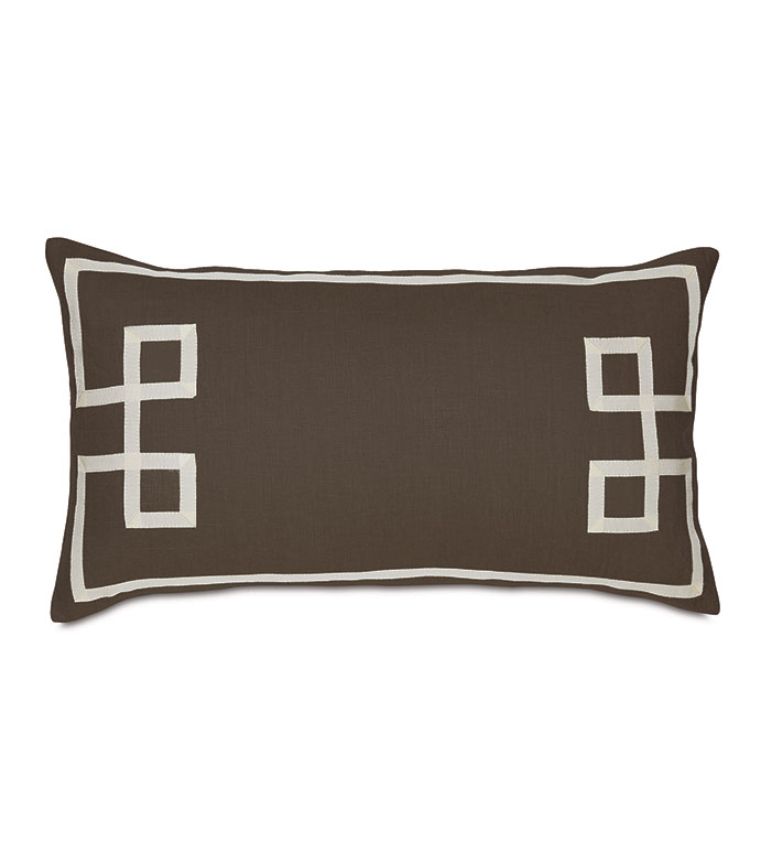 Resort Clay Fret Accent Pillow