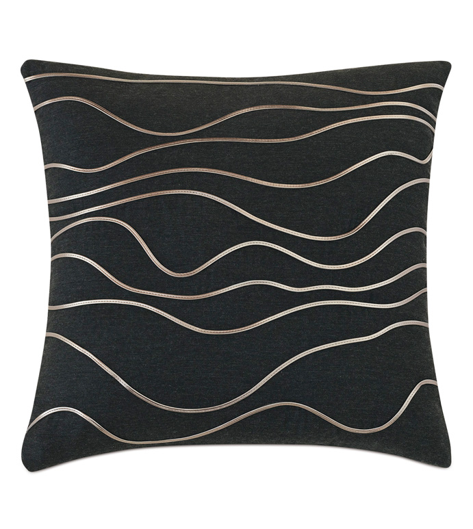 Banks Abstract Decorative Pillow In Black
