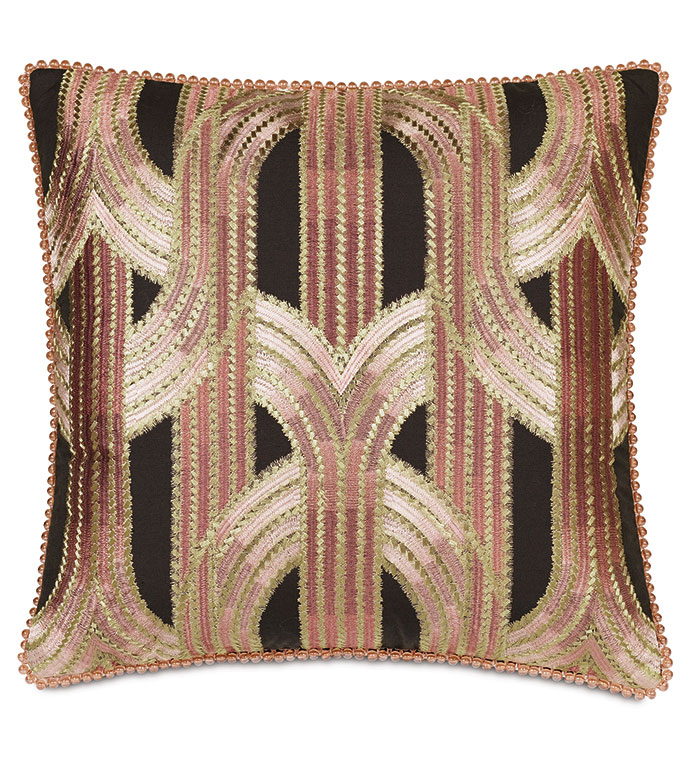 Arwen Embroidered Decorative Pillow