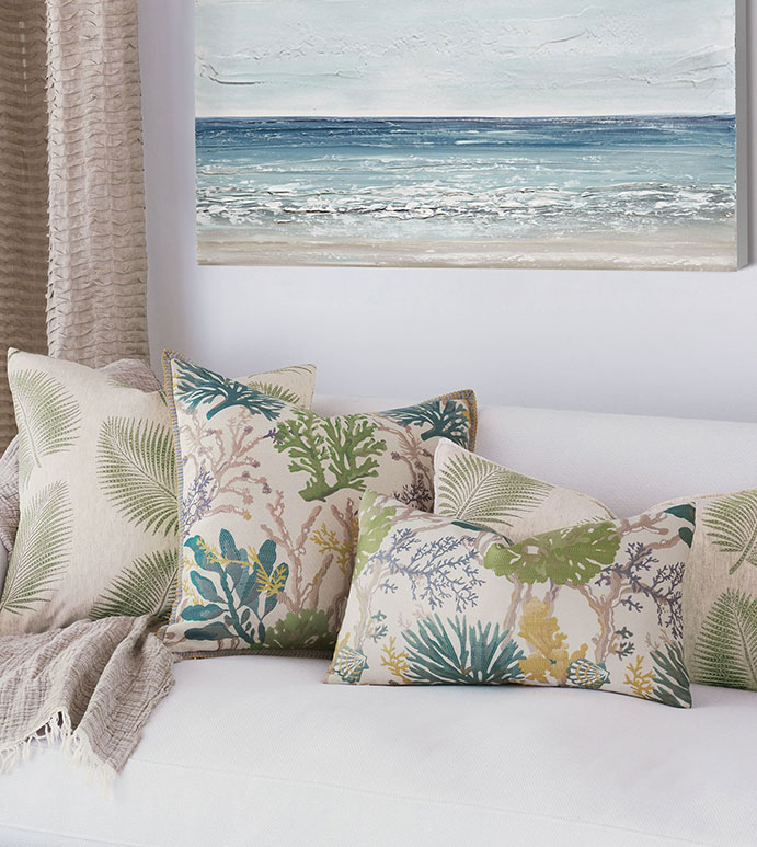 Corraline Coral Reef Decorative Pillow