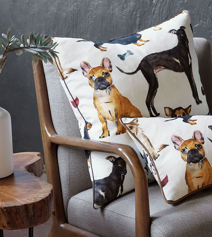 Tompkins Dog Print Decorative Pillow