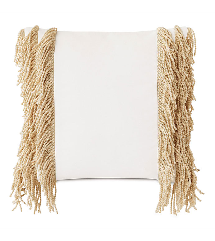 Palermo Fringe Decorative Pillow in Cloud