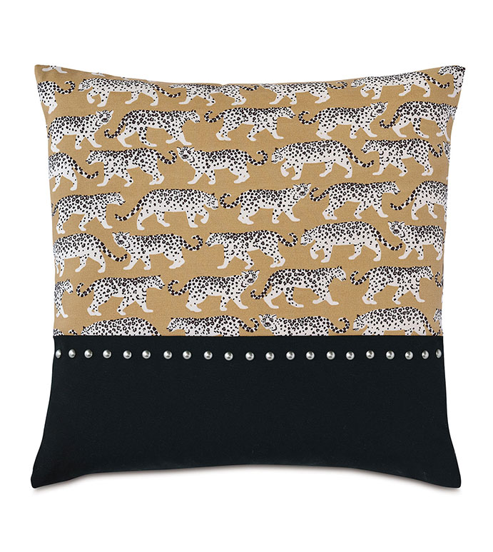 Prowling Nailhead Decorative Pillow