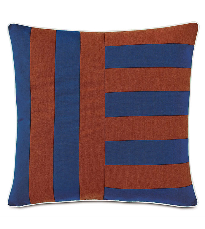 Plage Striped Decorative Pillow in Admiral