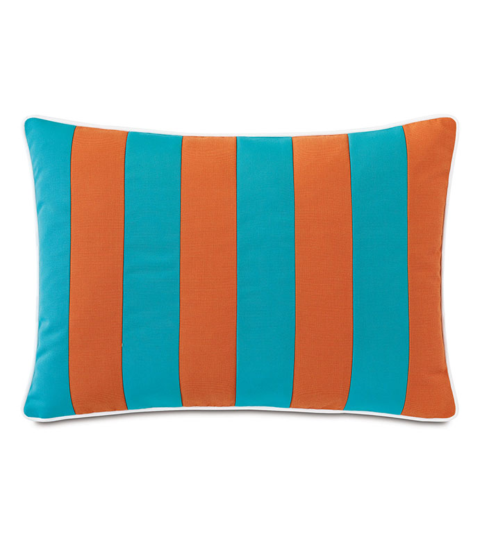 Plage Striped Decorative Pillow in Orange