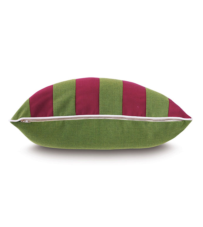 Plage Striped Decorative Pillow in Moss