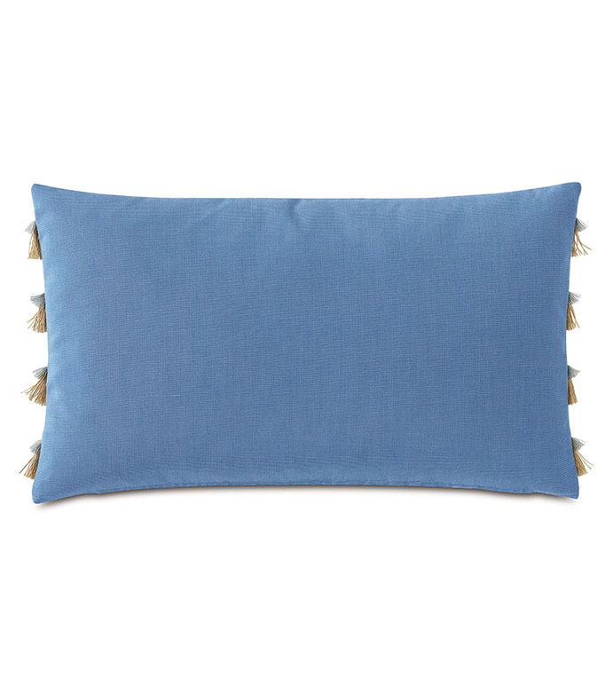 Nocatee Fringe Decorative Pillow in Blue