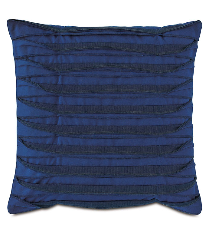 Plisse Pleated Decorative PIllow in Admiral