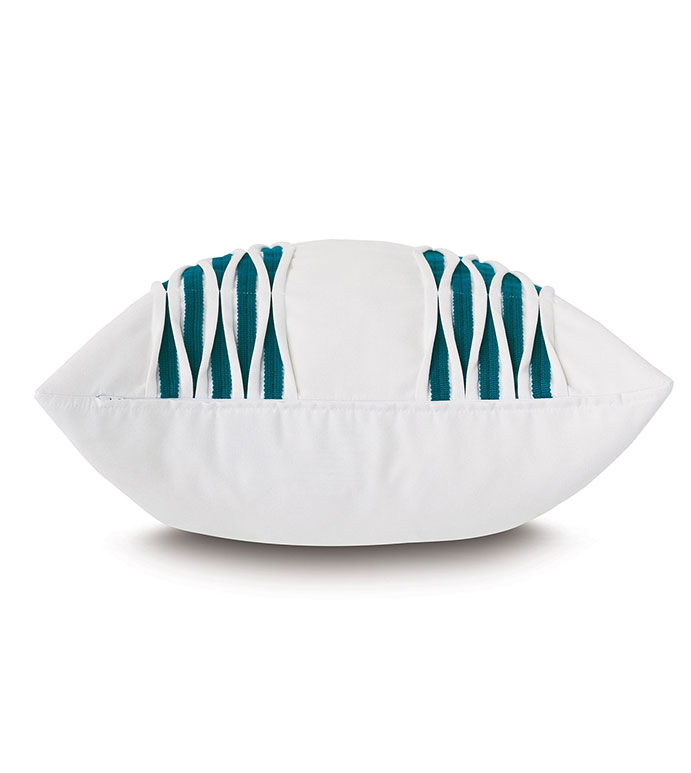 Tamaya Pintuck Decorative Pillow in Teal