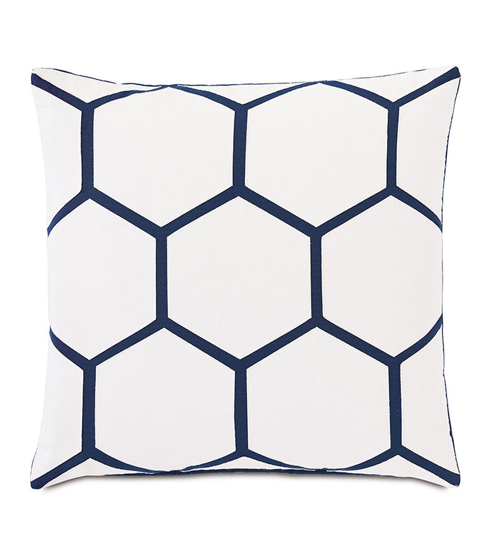 Tamaya Hexagon Decorative Pillow in Indigo