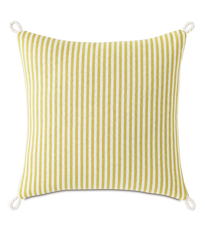Villa Cord Knot Decorative Pillow in Lemon