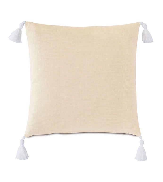 Palmetto Handpainted Decorative Pillow in Rust