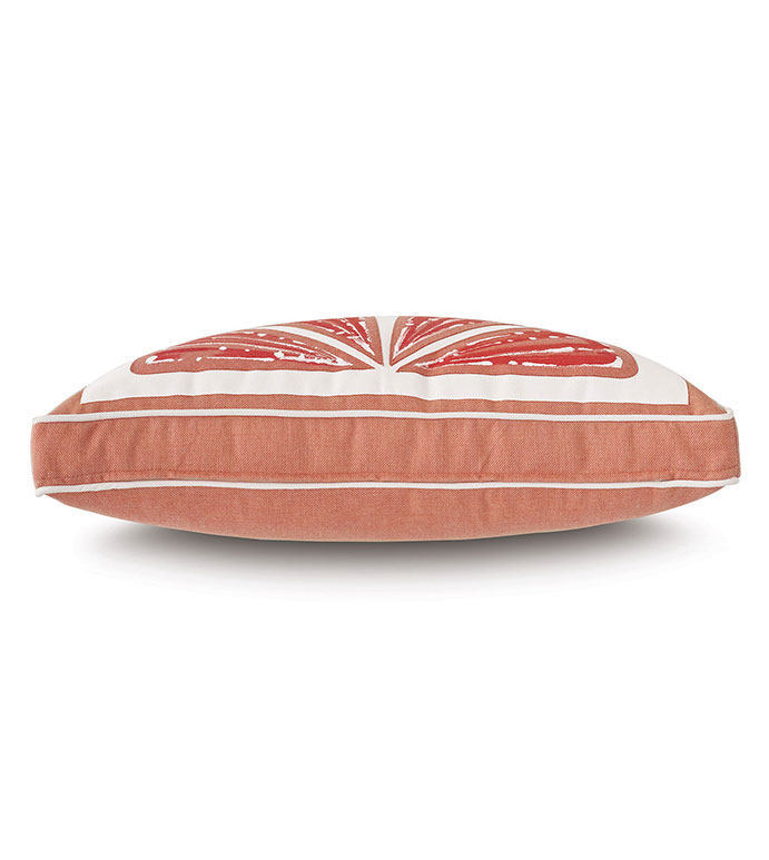 Palencia Handpainted Citrus Decorative Pillow in Melon