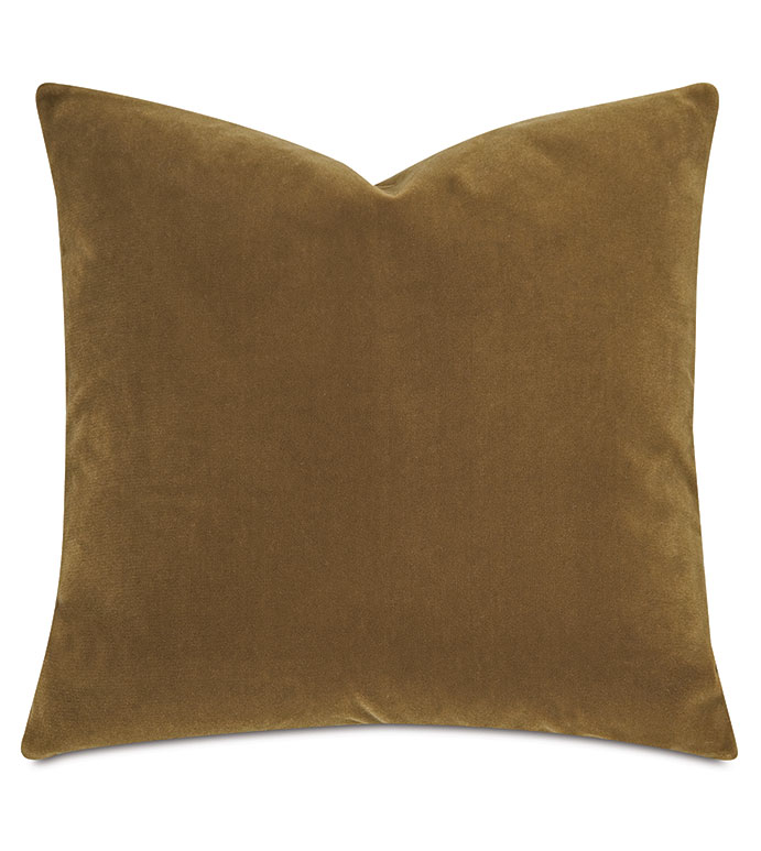 Capra Faux Mohair Decorative Pillow in Amber