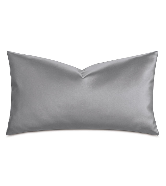 Klein Vegan Leather Decorative Pillow in Steel