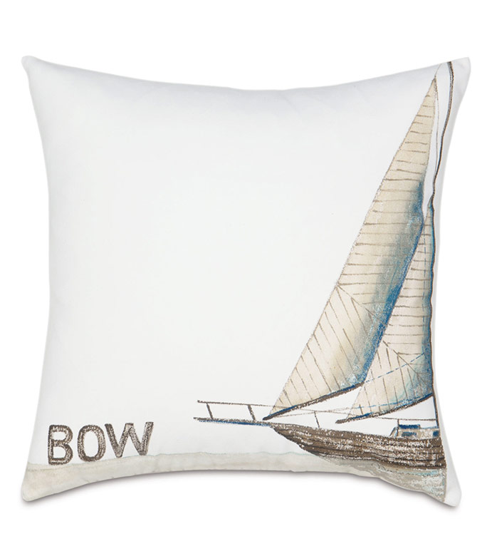 Bow Handpainted Decorative Pillow